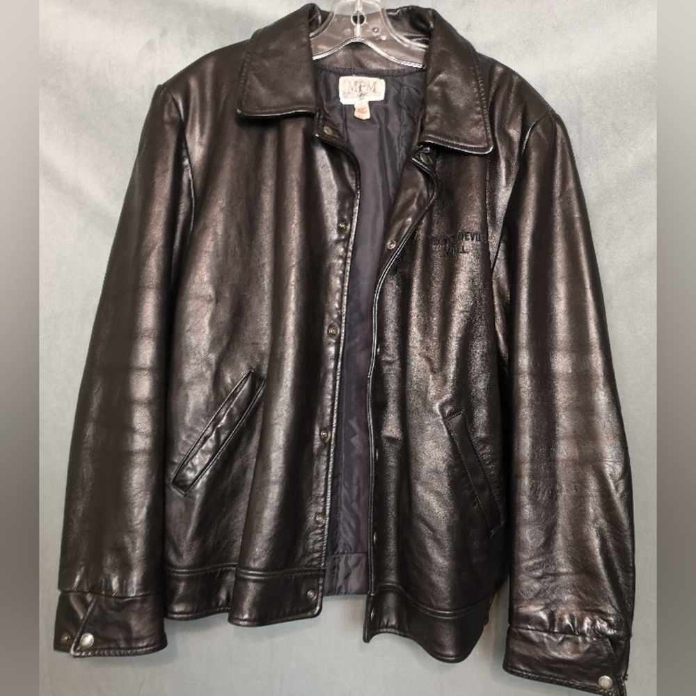 Vintage Toronto Hockey/baseball Black Leather Oversize Varsity Bomber Jacket